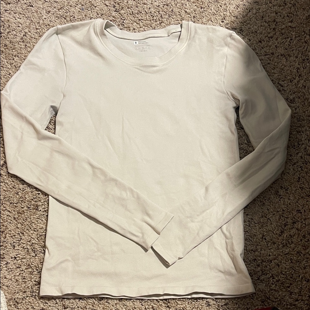 Cream Long Sleeve Shirt
